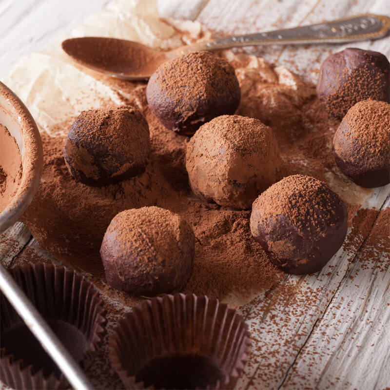 Fudgy Vegan Cacao Truffles