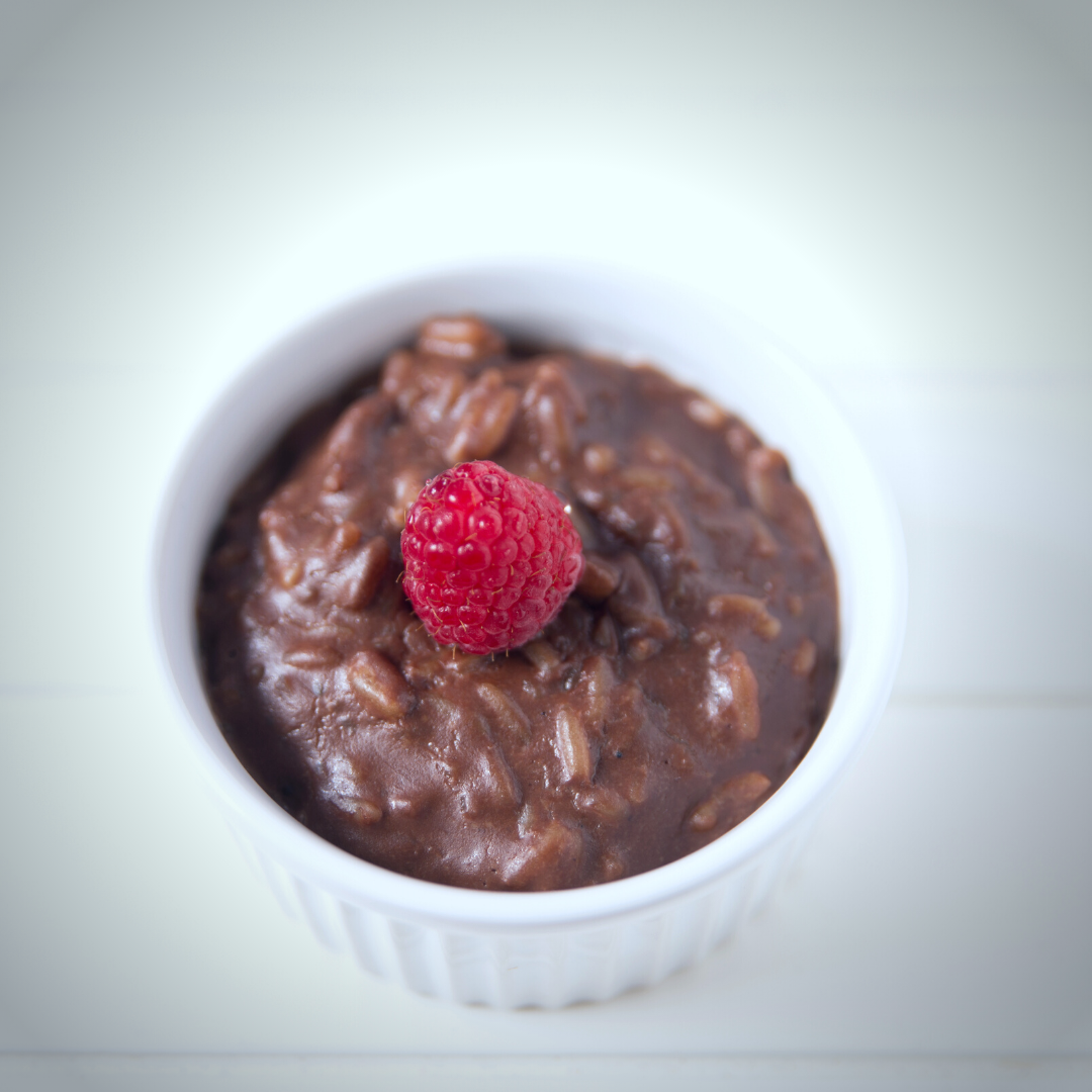 cacao rice pudding